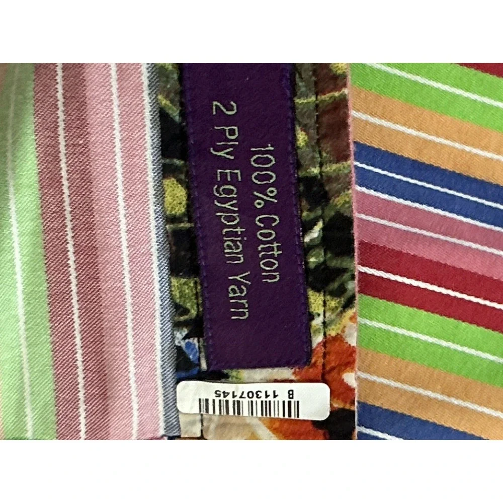 David Smith Australia‎ Men's Shirt 2X Multicolor Stripe Geometric